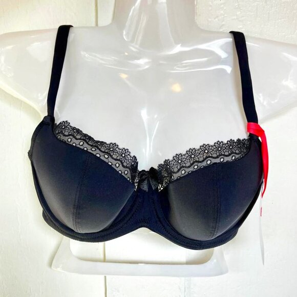 NWT Cleo by Panache Juna Balconnet Bra - Black - 30E UK / 30DDD/F US - Picture 1 of 2